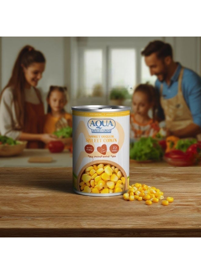 Aqua Premium Sweet Corn 400g – Canned Sweetcorn Kernels, 100% Natural, No Preservatives, Ready to Eat, Non-GMO, Vegan – Perfect for Salads, Soups, Pasta & Everyday Cooking - Image 5